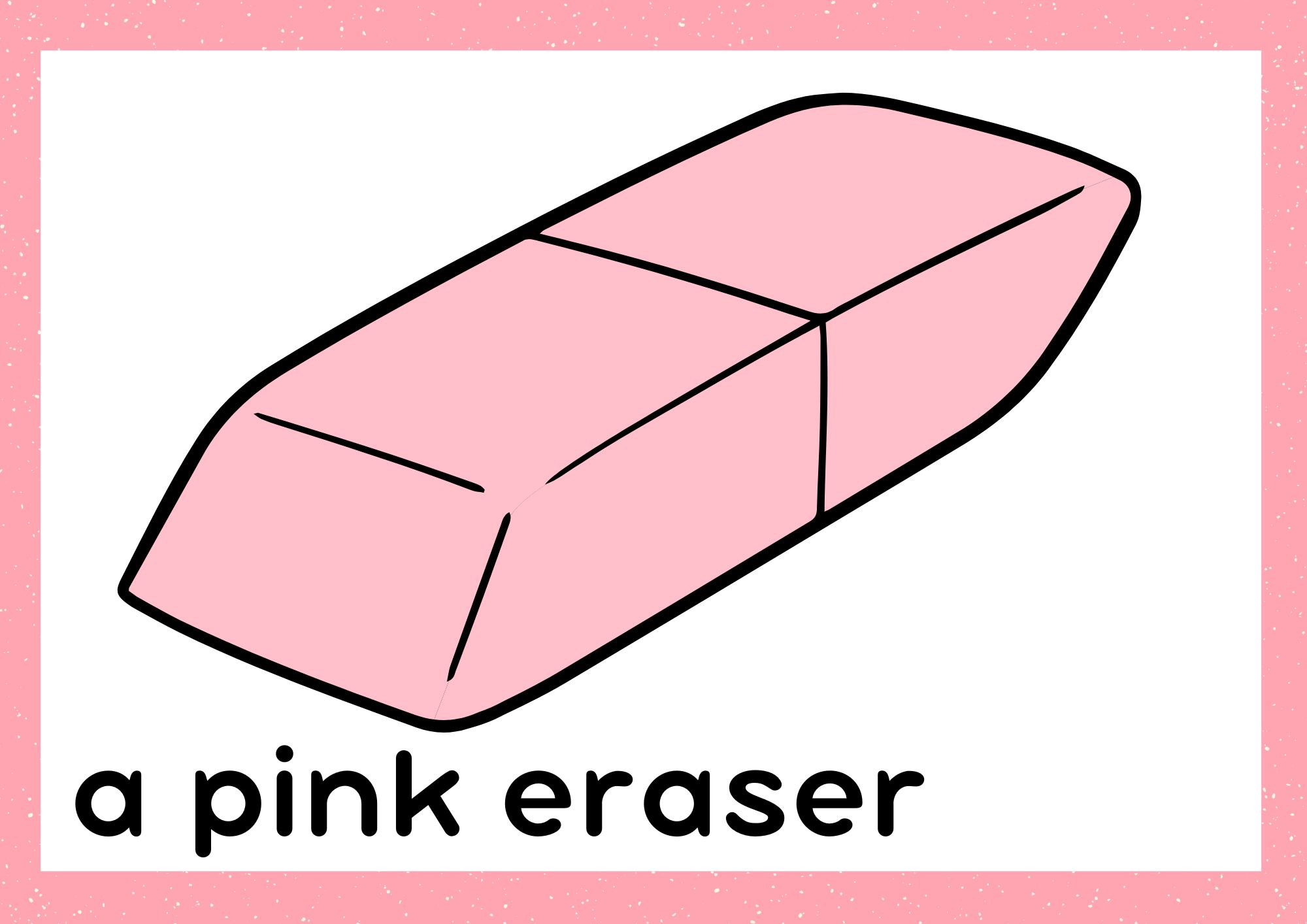 a pink eraser